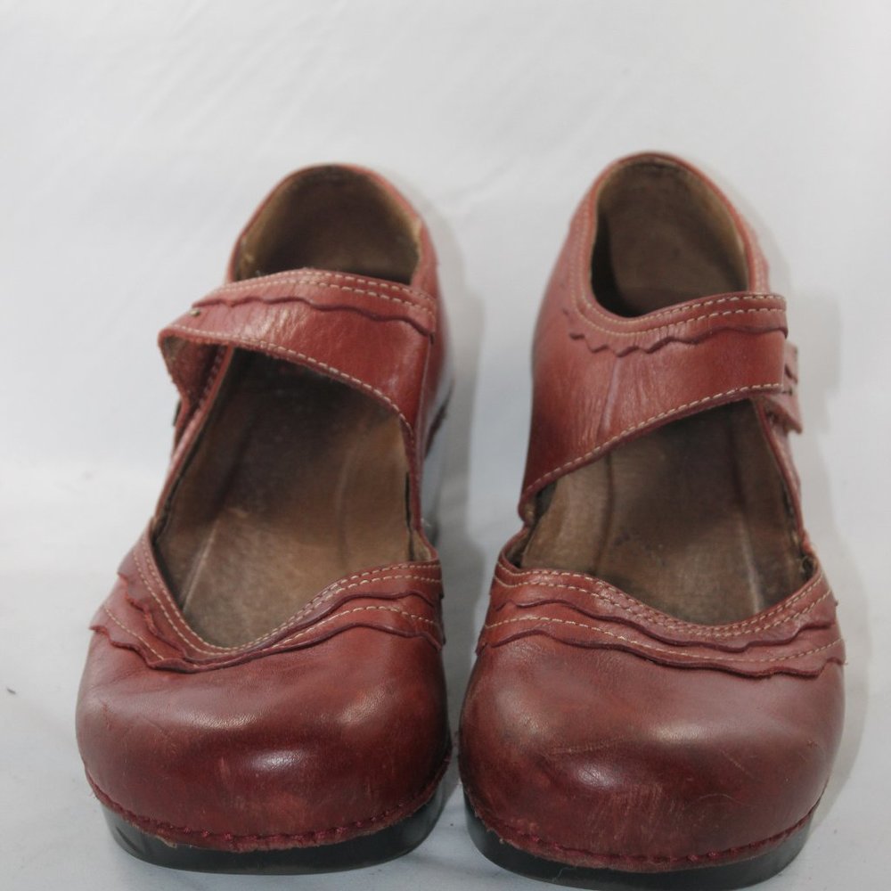 Dansko Mary Janes Red Maroon Burgundy Harlow Sz 40
